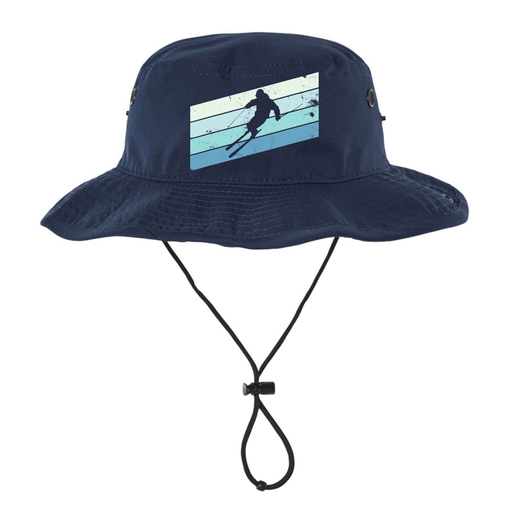 Winter Sports And Snow Skier Retro Snow Skiing Bucket Hat