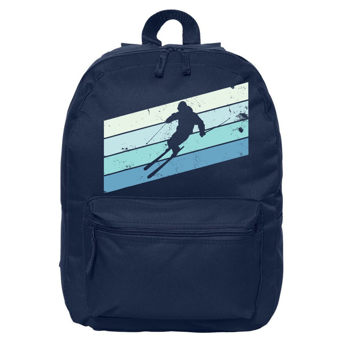 Winter Sports And Snow Skier Retro Snow Skiing 16 in Basic Backpack
