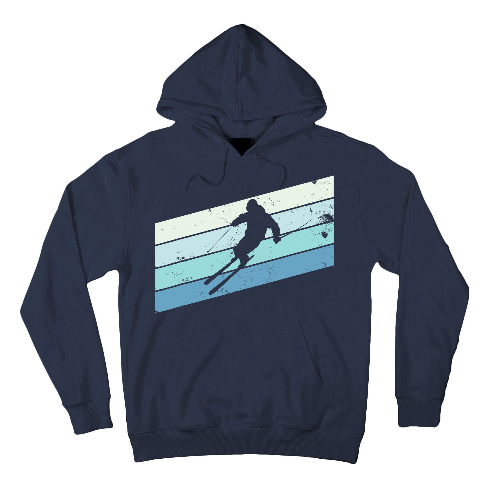 Winter Sports And Snow Skier Retro Snow Skiing Tall Hoodie