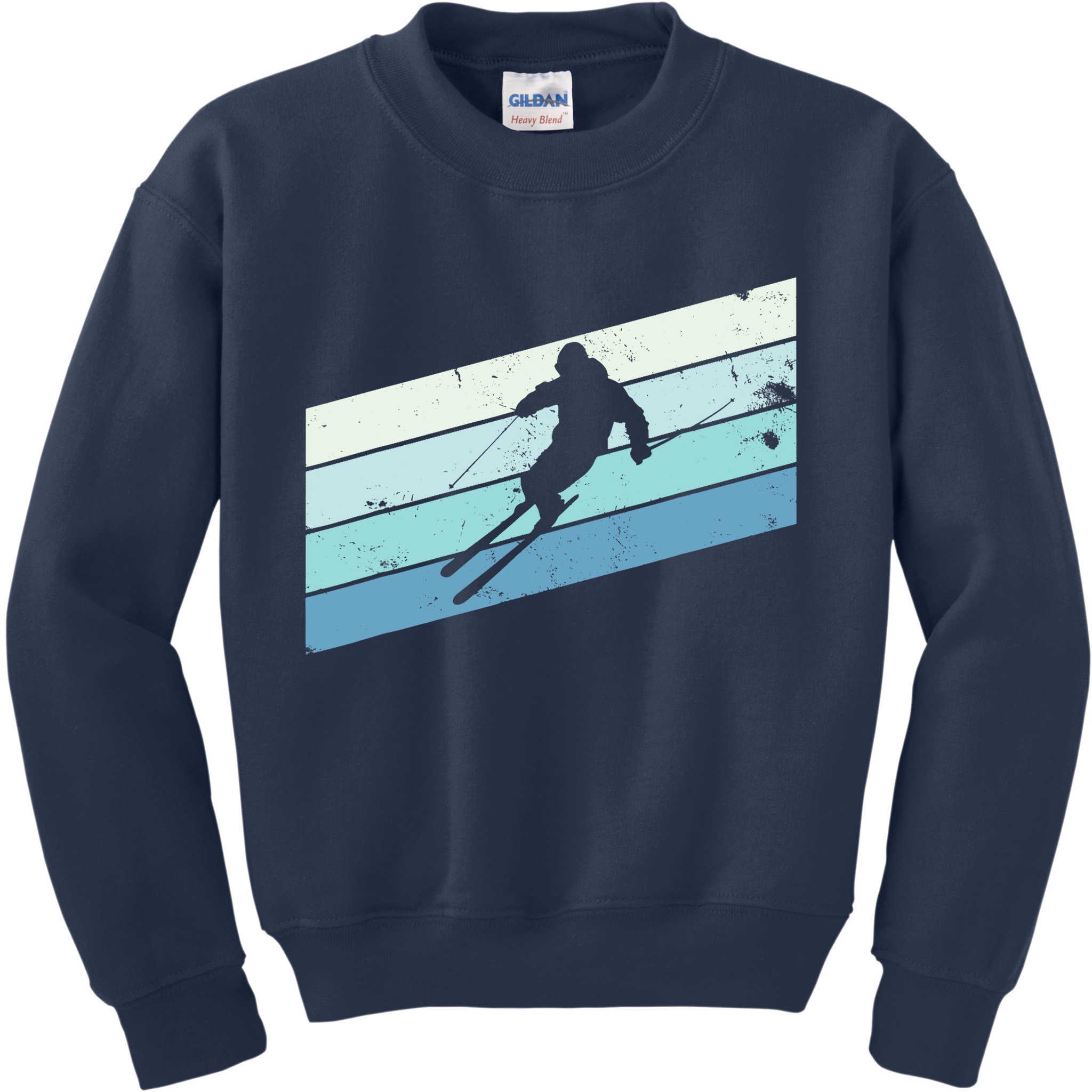 Winter Sports And Snow Skier Retro Snow Skiing Kids Sweatshirt