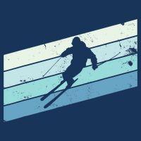 Winter Sports And Snow Skier Retro Snow Skiing Zip Tote Bag