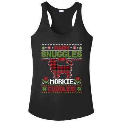 Warm Snuggles And Morkie Dog Cuddles Merry Christmas Mom Dad Gift Ladies PosiCharge Competitor Racerback Tank