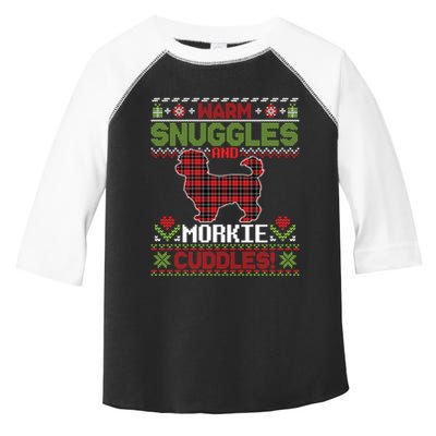 Warm Snuggles And Morkie Dog Cuddles Merry Christmas Mom Dad Gift Toddler Fine Jersey T-Shirt