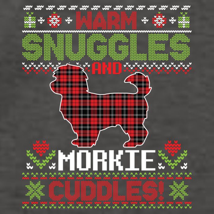 Warm Snuggles And Morkie Dog Cuddles Merry Christmas Mom Dad Gift Vector Backpack