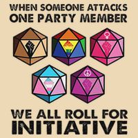 When Someone Attacks One Party Member We All Roll Drawstring Bag