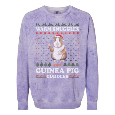 Warm Snuggles And Guinea Pig Cuddles Ugly Christmas Sweater Meaningful Gift Colorblast Crewneck Sweatshirt