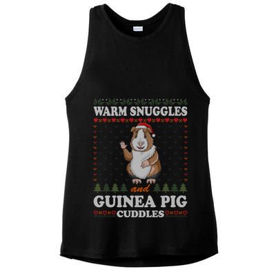 Warm Snuggles And Guinea Pig Cuddles Ugly Christmas Sweater Meaningful Gift Ladies PosiCharge Tri-Blend Wicking Tank