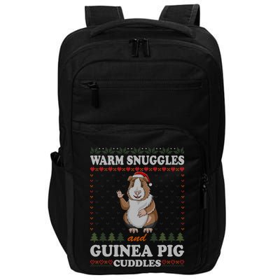 Warm Snuggles And Guinea Pig Cuddles Ugly Christmas Sweater Meaningful Gift Impact Tech Backpack