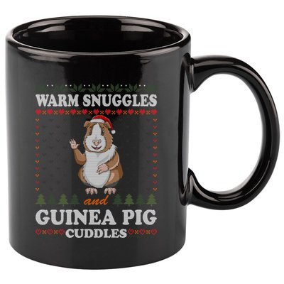 Warm Snuggles And Guinea Pig Cuddles Ugly Christmas Sweater Meaningful Gift 11oz C Handle Ceramic Mug