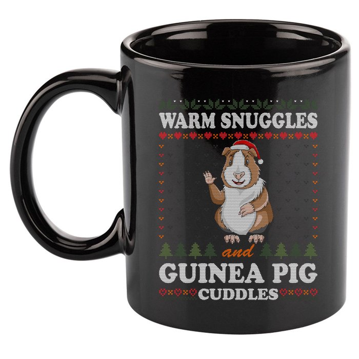 Warm Snuggles And Guinea Pig Cuddles Ugly Christmas Sweater Meaningful Gift 11oz C Handle Ceramic Mug