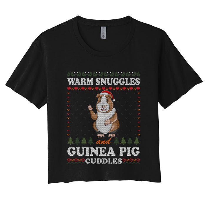 Warm Snuggles And Guinea Pig Cuddles Ugly Christmas Sweater Meaningful Gift Crop Top