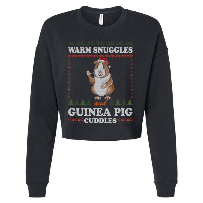 Warm Snuggles And Guinea Pig Cuddles Ugly Christmas Sweater Meaningful Gift Cropped Pullover Crew