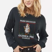 Warm Snuggles And Guinea Pig Cuddles Ugly Christmas Sweater Meaningful Gift Cropped Pullover Crew