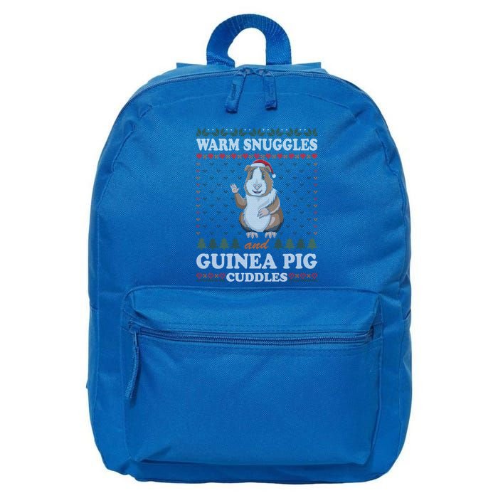 Warm Snuggles And Guinea Pig Cuddles Ugly Christmas Sweater Meaningful Gift 16 in Basic Backpack