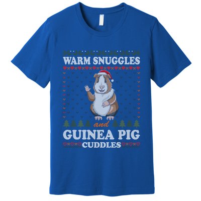 Warm Snuggles And Guinea Pig Cuddles Ugly Christmas Sweater Meaningful Gift Premium T-Shirt