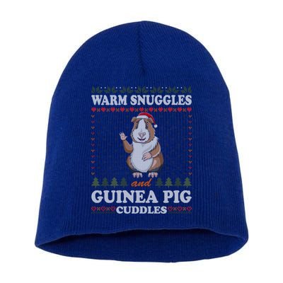 Warm Snuggles And Guinea Pig Cuddles Ugly Christmas Sweater Meaningful Gift Short Acrylic Beanie
