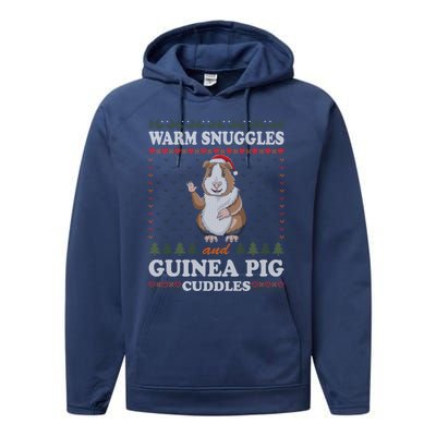 Warm Snuggles And Guinea Pig Cuddles Ugly Christmas Sweater Meaningful Gift Performance Fleece Hoodie