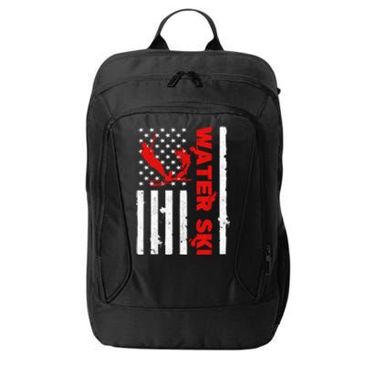 Water Ski American Flag Beachsports Wave Lover Water Skiing Gift City Backpack