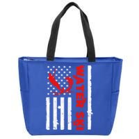 Water Ski American Flag Beachsports Wave Lover Water Skiing Gift Zip Tote Bag