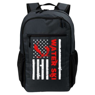 Water Ski American Flag Beachsports Wave Lover Water Skiing Gift Daily Commute Backpack