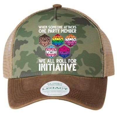 When Someone Attacks One Party Member We All Roll For Initiative Legacy Tie Dye Trucker Hat