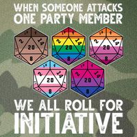 When Someone Attacks One Party Member We All Roll For Initiative Legacy Tie Dye Trucker Hat