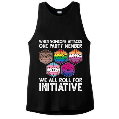 When Someone Attacks One Party Member We All Roll For Initiative Ladies PosiCharge Tri-Blend Wicking Tank