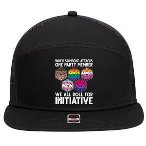 When Someone Attacks One Party Member We All Roll For Initiative 7 Panel Mesh Trucker Snapback Hat