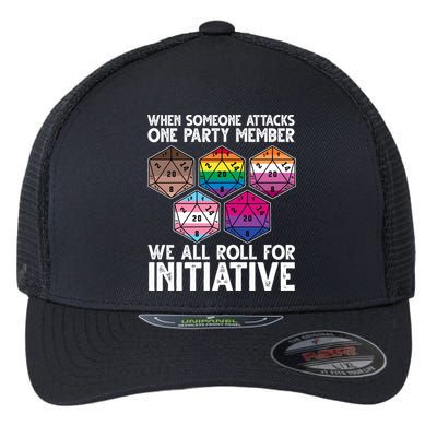 When Someone Attacks One Party Member We All Roll For Initiative Flexfit Unipanel Trucker Cap