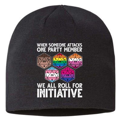 When Someone Attacks One Party Member We All Roll For Initiative Sustainable Beanie