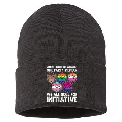 When Someone Attacks One Party Member We All Roll For Initiative Sustainable Knit Beanie