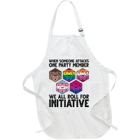 When Someone Attacks One Party Member We All Roll For Initiative Full-Length Apron With Pockets