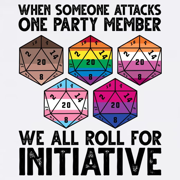 When Someone Attacks One Party Member We All Roll For Initiative Full-Length Apron With Pockets