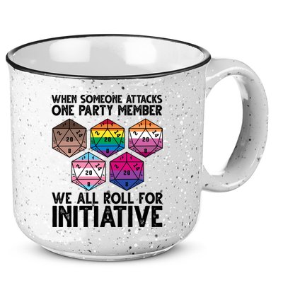 When Someone Attacks One Party Member We All Roll For Initiative 15oz Campfire Ceramic Mug