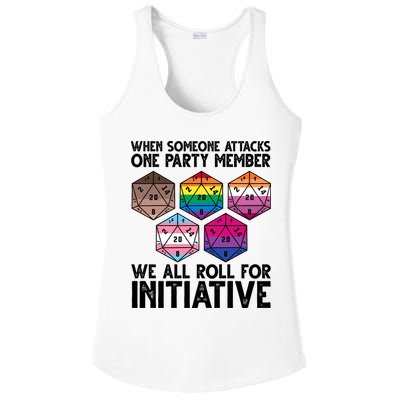 When Someone Attacks One Party Member We All Roll For Initiative Ladies PosiCharge Competitor Racerback Tank