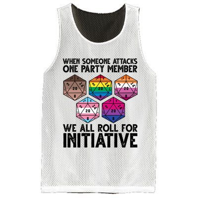 When Someone Attacks One Party Member We All Roll For Initiative Mesh Reversible Basketball Jersey Tank