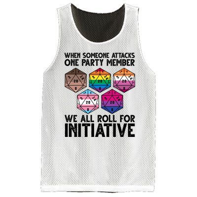 When Someone Attacks One Party Member We All Roll For Initiative Mesh Reversible Basketball Jersey Tank