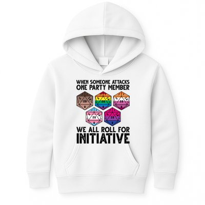 When Someone Attacks One Party Member We All Roll For Initiative Kids Hoodie
