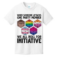 When Someone Attacks One Party Member We All Roll For Initiative Kids T-Shirt