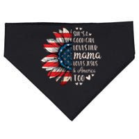 Womens Shes A Good Girl Loves Her Mama Jesus America Too USA-Made Doggie Bandana