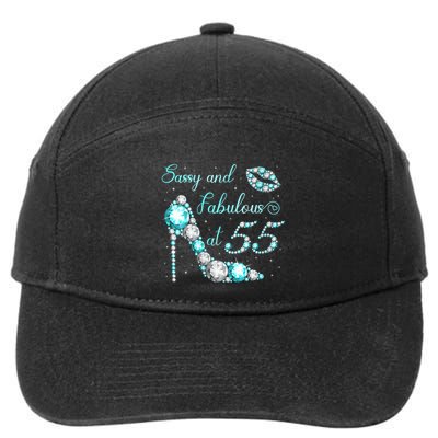 Wo Sassy and fabulous at 55 Years Old High Heel 55th Birthday 7-Panel Snapback Hat