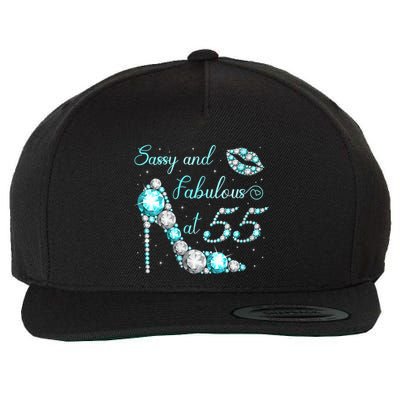 Wo Sassy and fabulous at 55 Years Old High Heel 55th Birthday Wool Snapback Cap