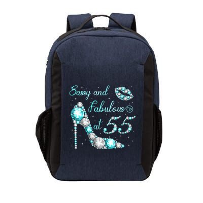 Wo Sassy and fabulous at 55 Years Old High Heel 55th Birthday Vector Backpack