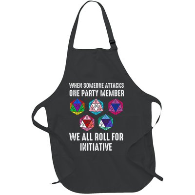 When Someone Attacks One Party Member D20 Dice Lgbtq Ally Full-Length Apron With Pockets