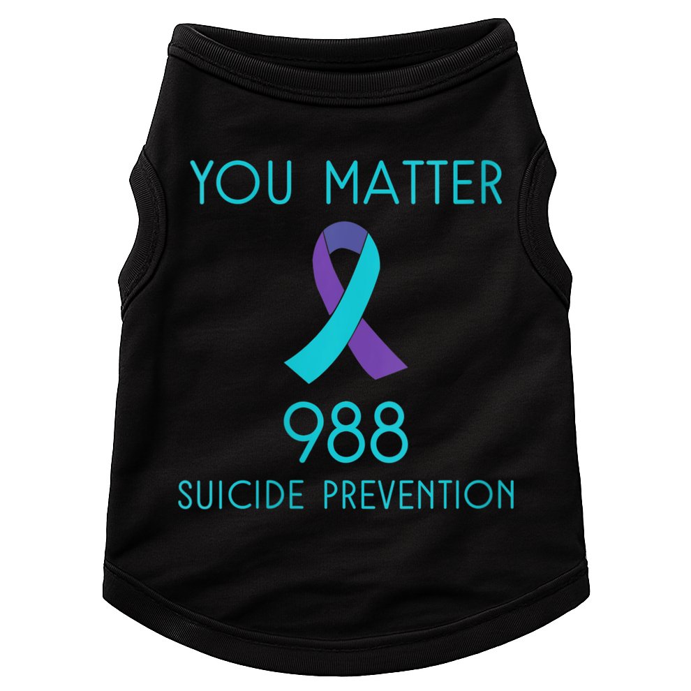 Womens Suicide Awareness 988 Shirt Suicide Prevention 988 Shirt Doggie Tank