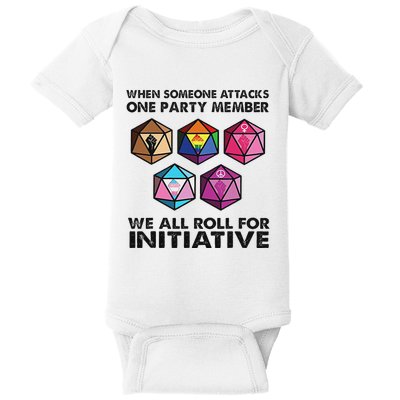 When Someone Attacks One Party Member We All Roll Baby Bodysuit
