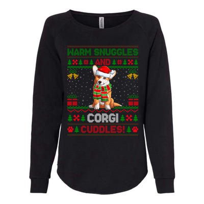 Warm Snuggles And Corgi Cuddles Ugly Santa Corgi Christmas Gift Womens California Wash Sweatshirt