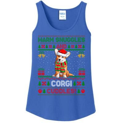 Warm Snuggles And Corgi Cuddles Ugly Santa Corgi Christmas Gift Ladies Essential Tank