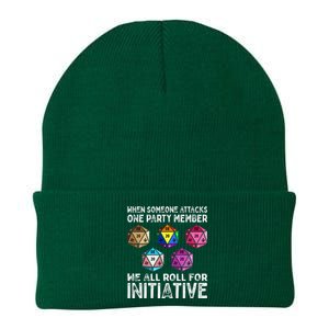 When Someone Attacks One Party Member D20 Dice LGBTQ Ally Knit Cap Winter Beanie