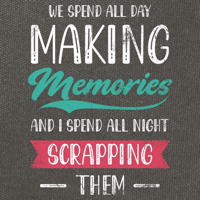 We Spend All Day Making Memories And I Spend All Scrapbook Gift Cotton Canvas Backpack